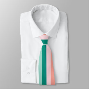 Gravata Pêssego Rosa Suave, Amber Yucca e Pinstr Verde Arb