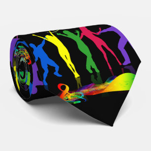 Gravata Pessoas de néon da música do dance party no pret