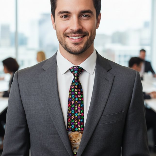 Gravata Pet Cat Dog Photo Personalize Paws Fotografias (Criador carregado)