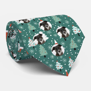 Gravata Pet Dog Foto de Natal Personalizada Verde