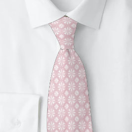 Gravata Pétalas Geométricas Rosa Empoeirado