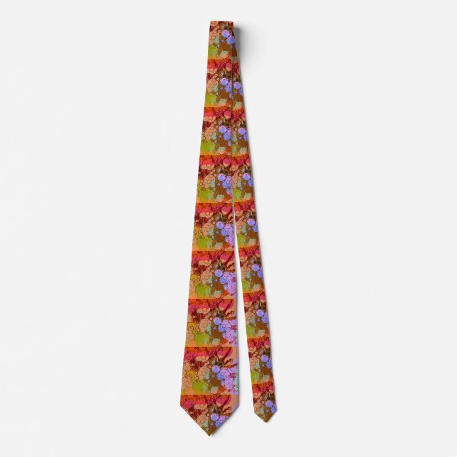 Gravata "peter max art style" flores tie (Frente)