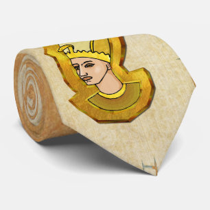 Gravata Pharaoh Hieroglifics Egípcio Folk Art Tie