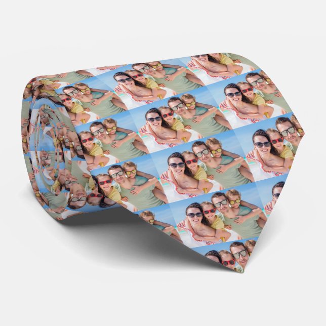 Gravata Photo Family Personalised Neck Tie (Rolled)