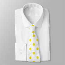 Pickleball Line Art Neck Tie
