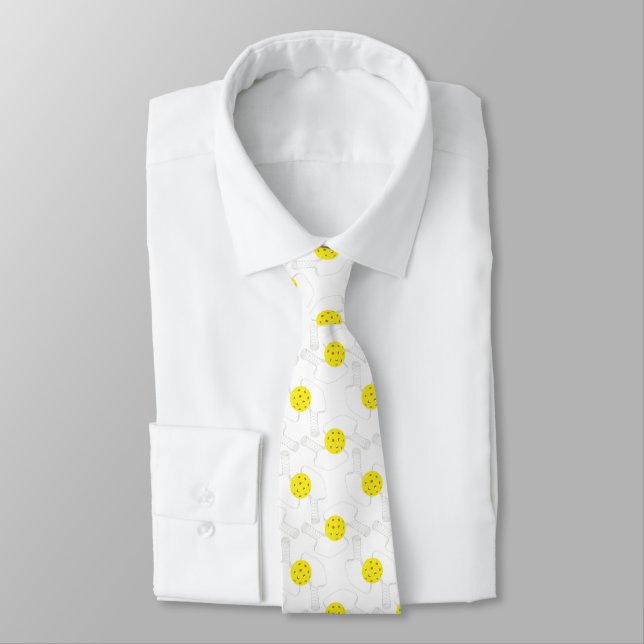 Gravata Pickleball Line Art Neck Tie (Amarrado)