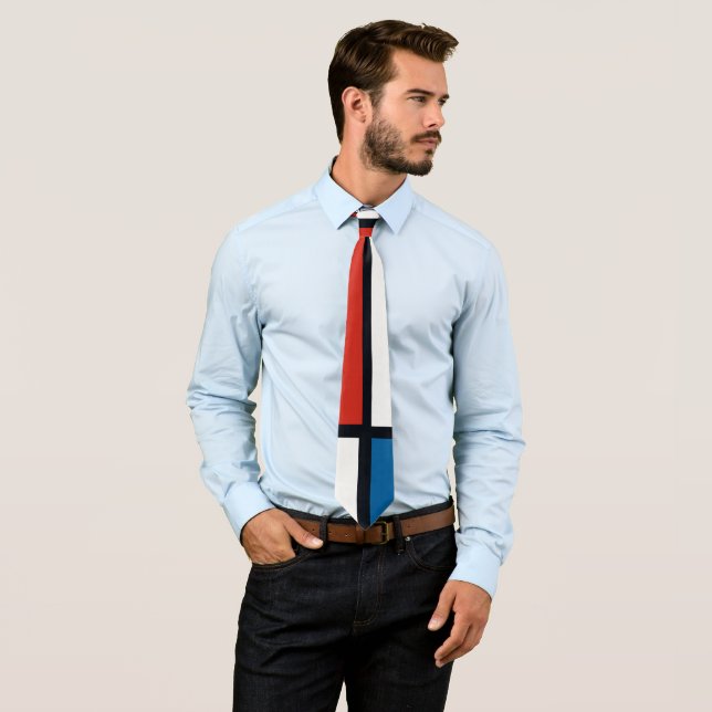 Gravata Piet Mondrian - Abstrato Geométrico de Composição (In Situ)