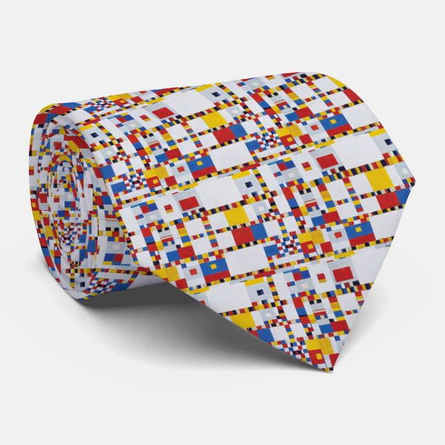 Gravata piet mondrian, vitória.boogie-woogie (Rolled)