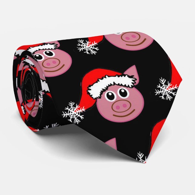 GRAVATA ****PIGGY DO NATAL**** TINTA DE NATAL (Rolled)