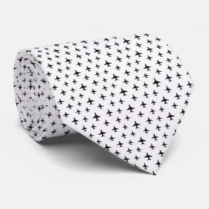 Gravata Pilot Faux Silk Estilo de Designer de Micro Aviã