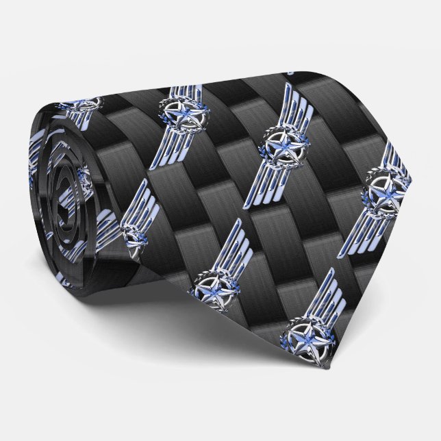 Gravata Piloto De Ar Privado Geral Cromo Como Asas (Rolled)