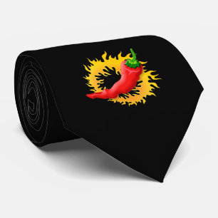 Gravata Pimenta com chama