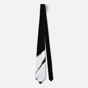Gravata Pincel Branco Fundo preto moderno