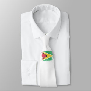 Gravata Pincel da bandeira da Guiana derrame, bandeira nac