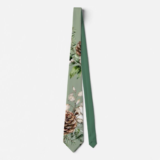 Gravata Pine Cones ChristmasTie (Frente)