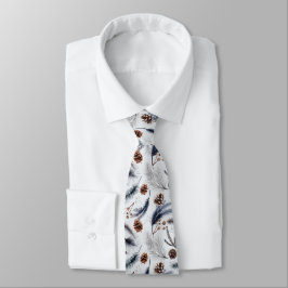 Gravata Pine Cones & Pine Agulha Watercolor Patterno