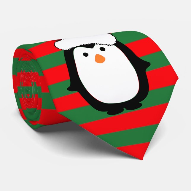 Gravata Pinguim do Natal (Rolled)
