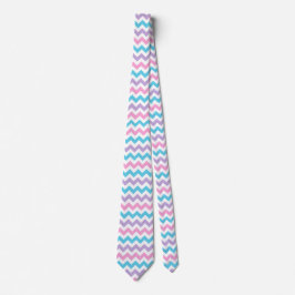 Gravata Pink, Aqua, Purple, White Chevrons Padrão