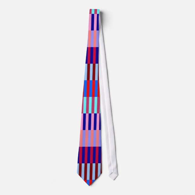 Gravata Pink Azul e Tie Vermelho Strike (Frente)