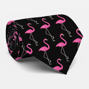 Gravata Pink & Black Flamingo Tie