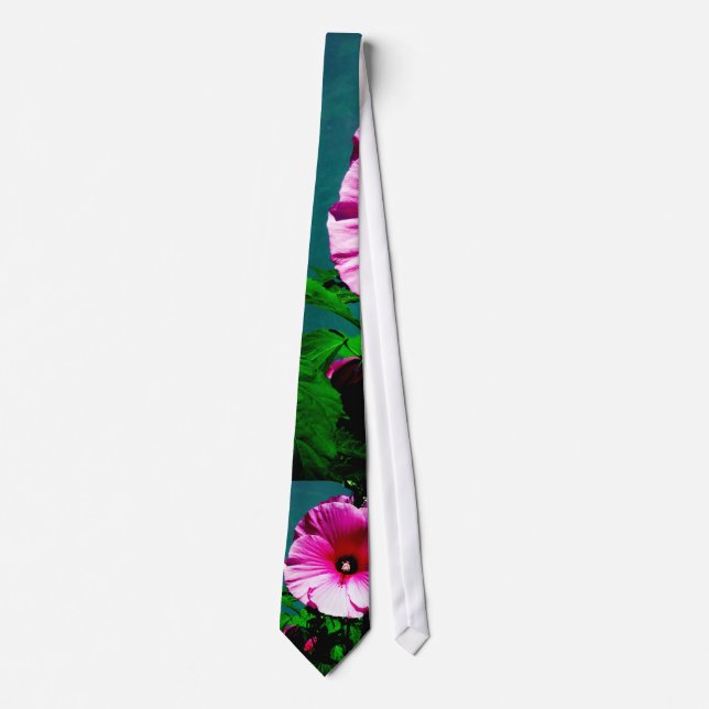 Gravata Pink Hibiscus Tie (Frente)