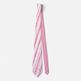 Gravata Pink Stripes Christmas Neck Tie