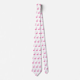 Gravata Pink & White Flamingo Tie