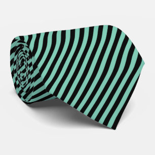 Gravata Pinstripe Preto e Verde de Casa   Cor do chip