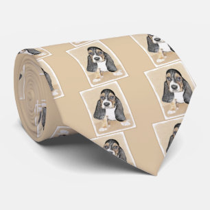 Gravata Pintado de Cachorro Basset - Arte Cachorro Origina