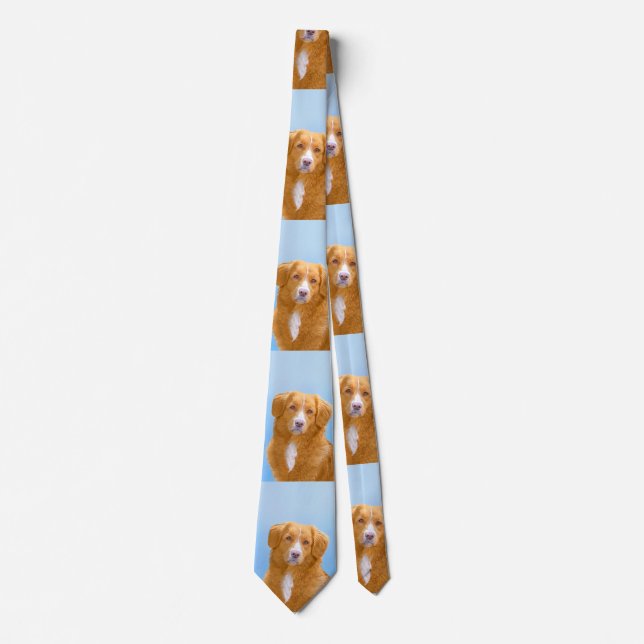 Gravata Pintura anunciando do cão do Retriever do pato de (Frente)