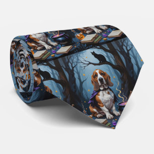 Gravata Pintura Caprichosa de Cachorro Basset Hound para o