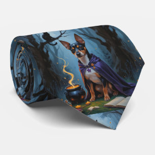 Gravata Pintura caprichosa de Halloween do cão Affenpinsch