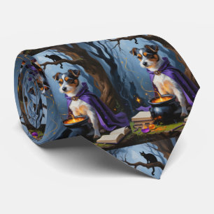 Gravata Pintura Caprichosa de Halloween do Terrier Austral