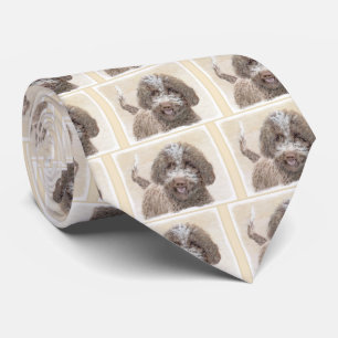 Gravata Pintura de Lagotto Romagnolo - Arte de Cachorro Or