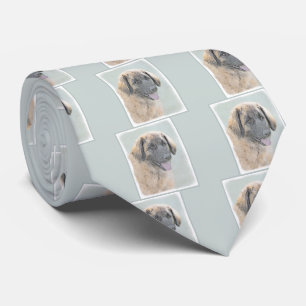 Gravata Pintura de Leonberger - Arte de Cão Original Boni