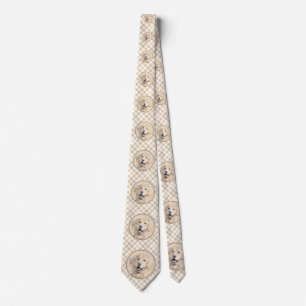 Gravata Pintura do ouro Retriever - Arte Cachorra Original