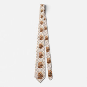 Gravata Pintura em espanhol com Cocker Inglês - Arte Orig