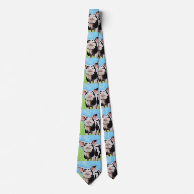 Gravata Pintura para porcos feliz (Frente)