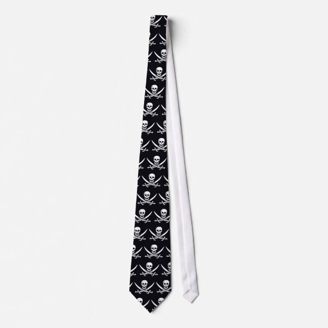 Gravata Pirate Flag Jack Rackham - Calico Jack Tie (Frente)