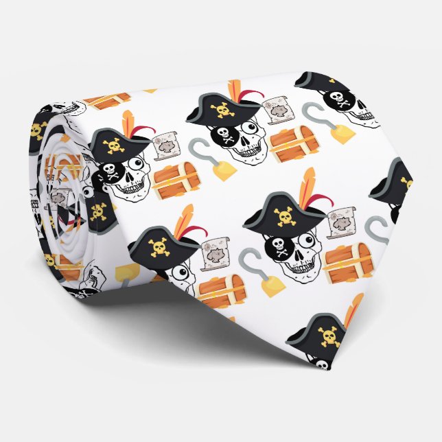 GRAVATA PIRATE SKULL (Rolled)