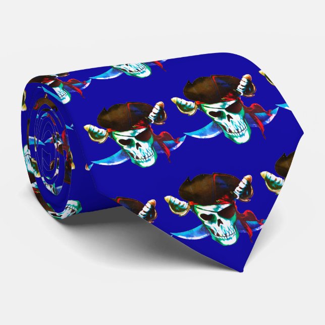 Gravata Pirates Team Mascot Futebol Baseball Tie (Rolled)