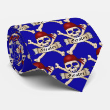 Pirates Team Mascot Futebol Baseball Tie