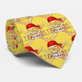 Gravata Pirates Team Mascot Futebol Baseball Tie