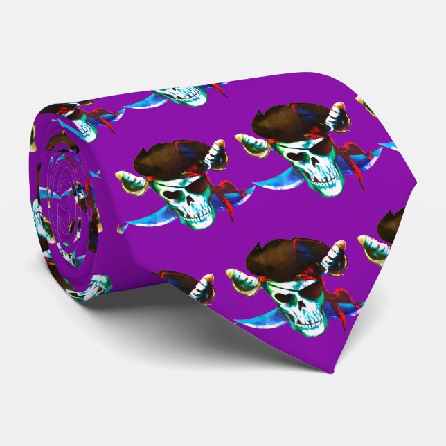 Gravata Pirates Team Mascot Futebol Baseball Tie (Rolled)