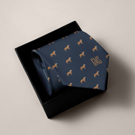 Gravata Pit Bull Dogs Pattern Monograma