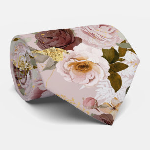 Gravata PixDezine H2 Burgundy Blush Rosas DIY em segundo p