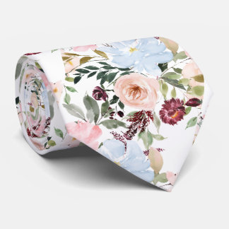 Gravata PixDezines Blush Dusty Blue H2 Botânico