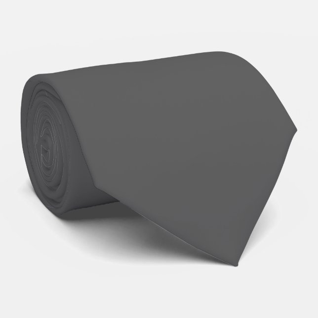 Gravata PixDezines CINZA LOUSA SÓLIDO/ COR DIY (Rolled)