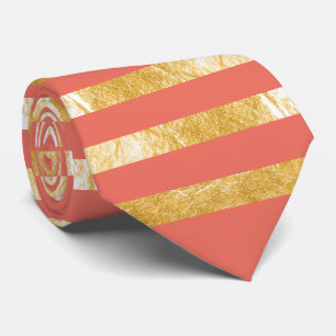 Gravata PixDezines diy cor/faux dourado/laranja