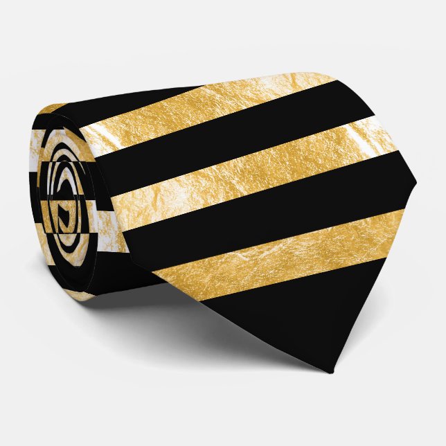 Gravata PixDezines diy cores/faux ouro/preto (Rolled)